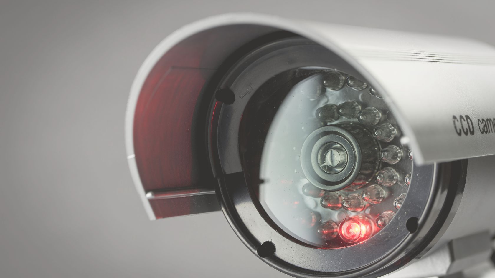 CCTV security camera with infrared lights, showcasing modern surveillance technology for enhancing home and business safety.